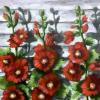 Red Hollyhocks