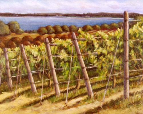 Vineyard on Mission Point, Acrylic (SOLD)