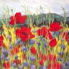 Roadside Poppies 2, Acrylic (SOLD)