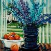 Sara\'s Delphiniums, Acrylic (SOLD)