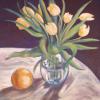 Yellow Tulips with Orange, Acrylic (SOLD)