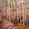 Birches and Path, Acrylic (SOLD)