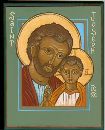 Jesus and St Joseph (SOLD)