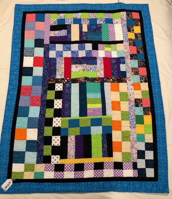 Artwork: Quilts » Lap Quilts » multi color collage quilt (SOLD)